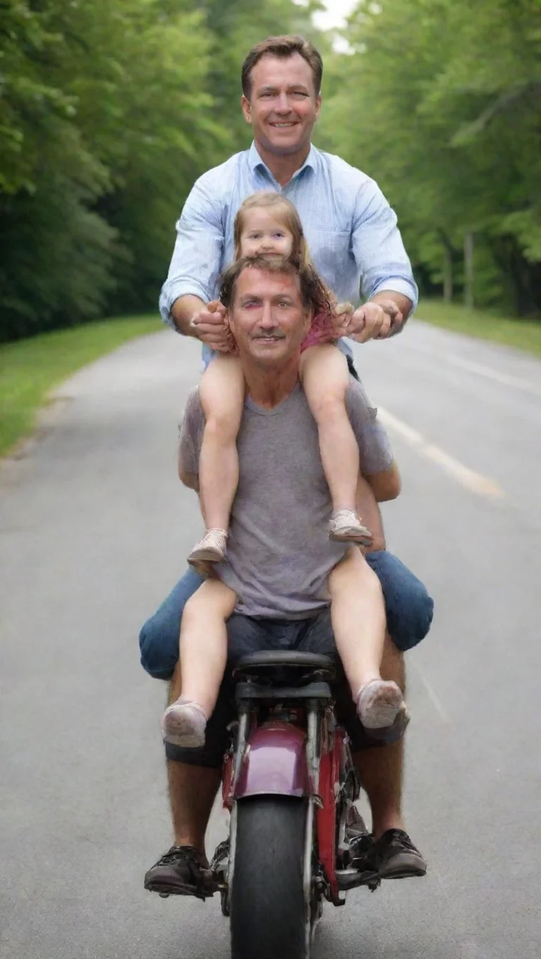 artstation art daughter rides dad confident engaging wow 3 tall