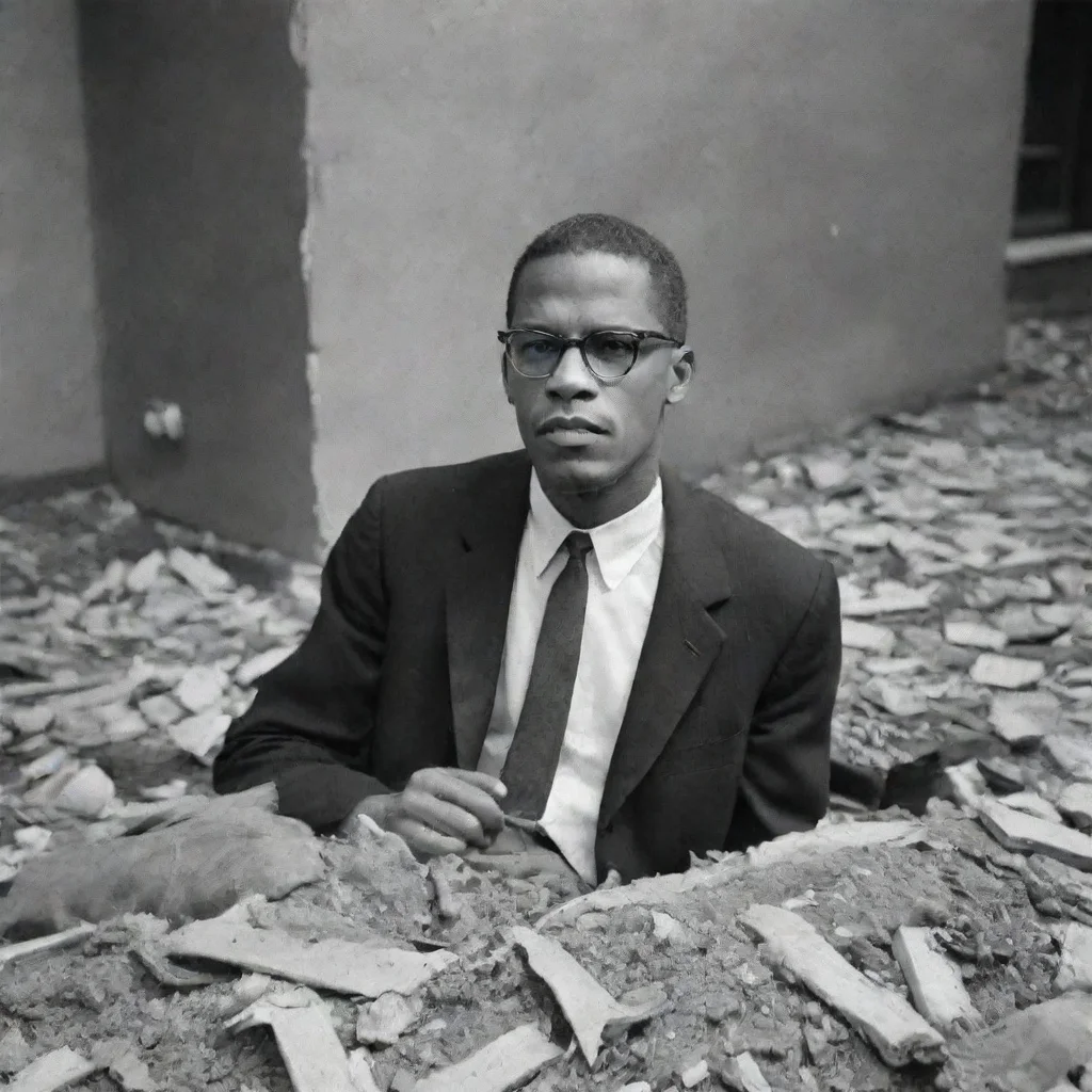 artstation art decomposed malcolm x confident engaging wow 3