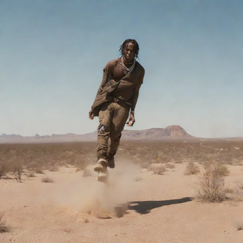 aiartstation art desert travis scott confident engaging wow 3