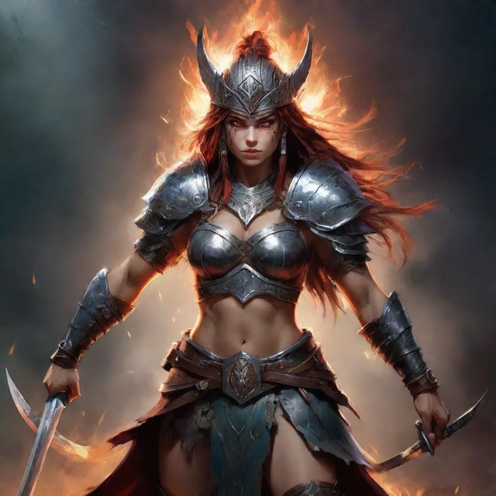 aiartstation art digital art warrior confident engaging wow 3