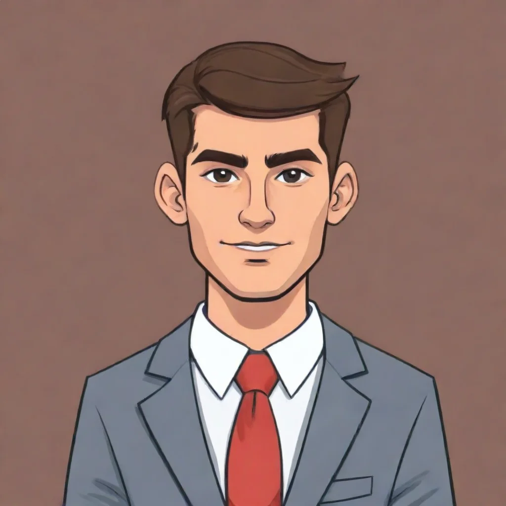 aiartstation art digital cartoon young american businessman head and sholders confident engaging wow 3
