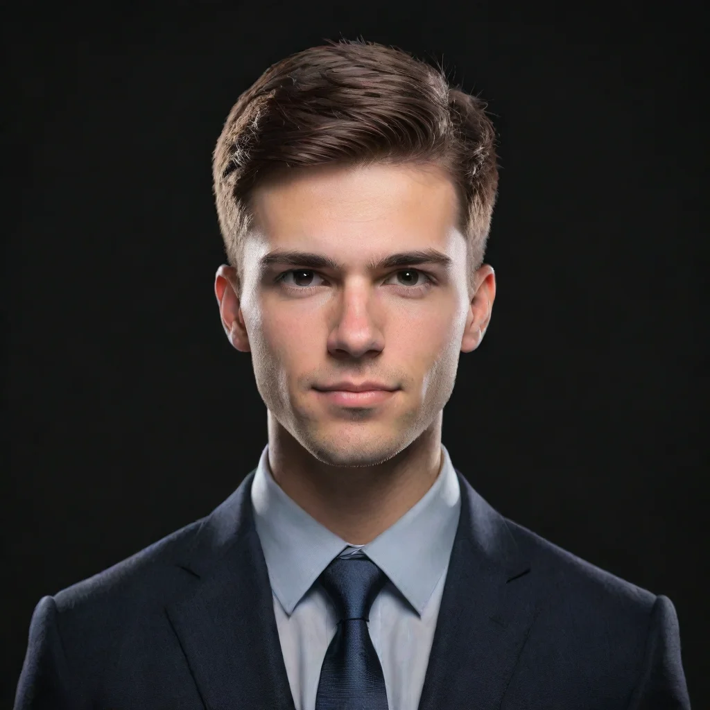 aiartstation art digital young american businessman head and sholders   black background confident engaging wow 3