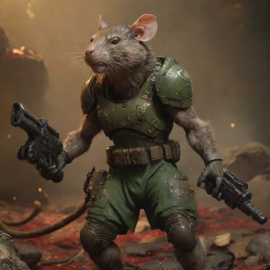 aiartstation art doom slayer rat confident engaging wow 3