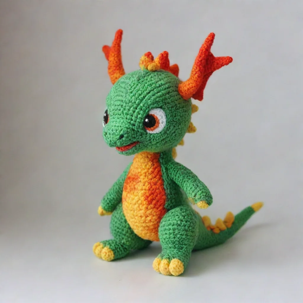 artstation art dragon with 4 wing amigurumi  confident engaging wow 3