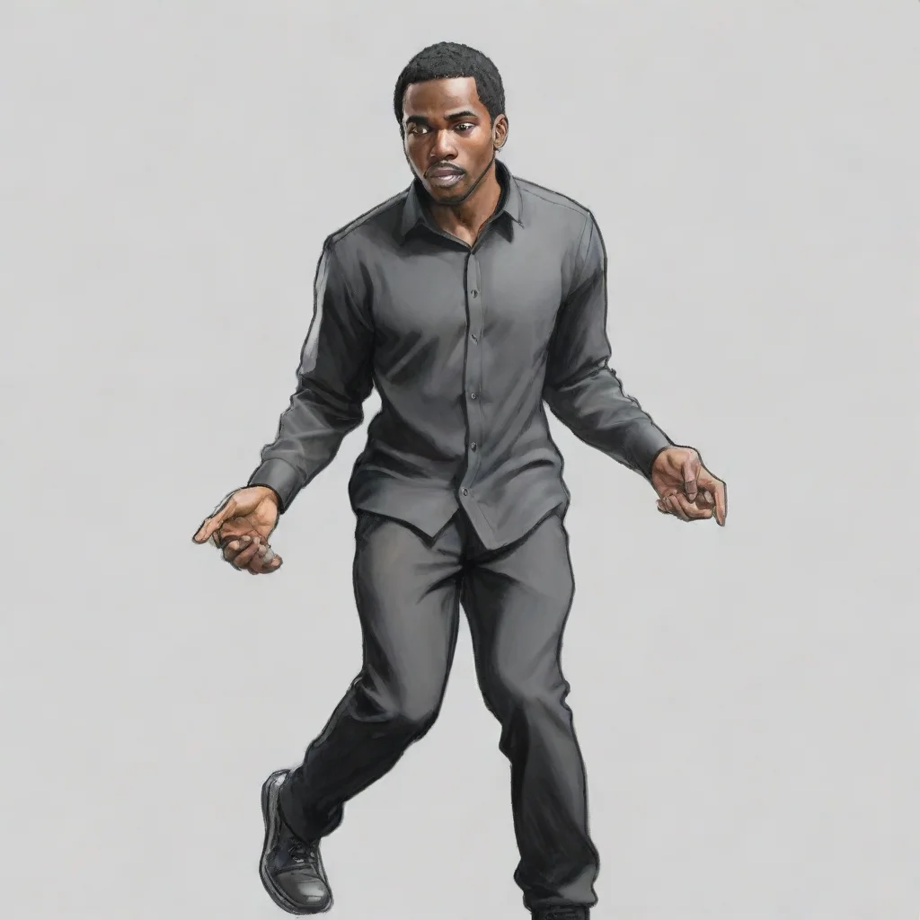 aiartstation art draw a black man stealing confident engaging wow 3