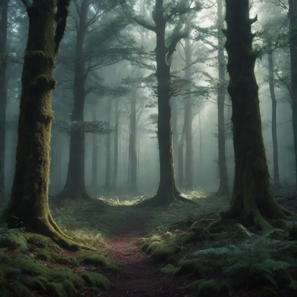 aiartstation art eery light forest cinematic fantasy confident engaging wow 3