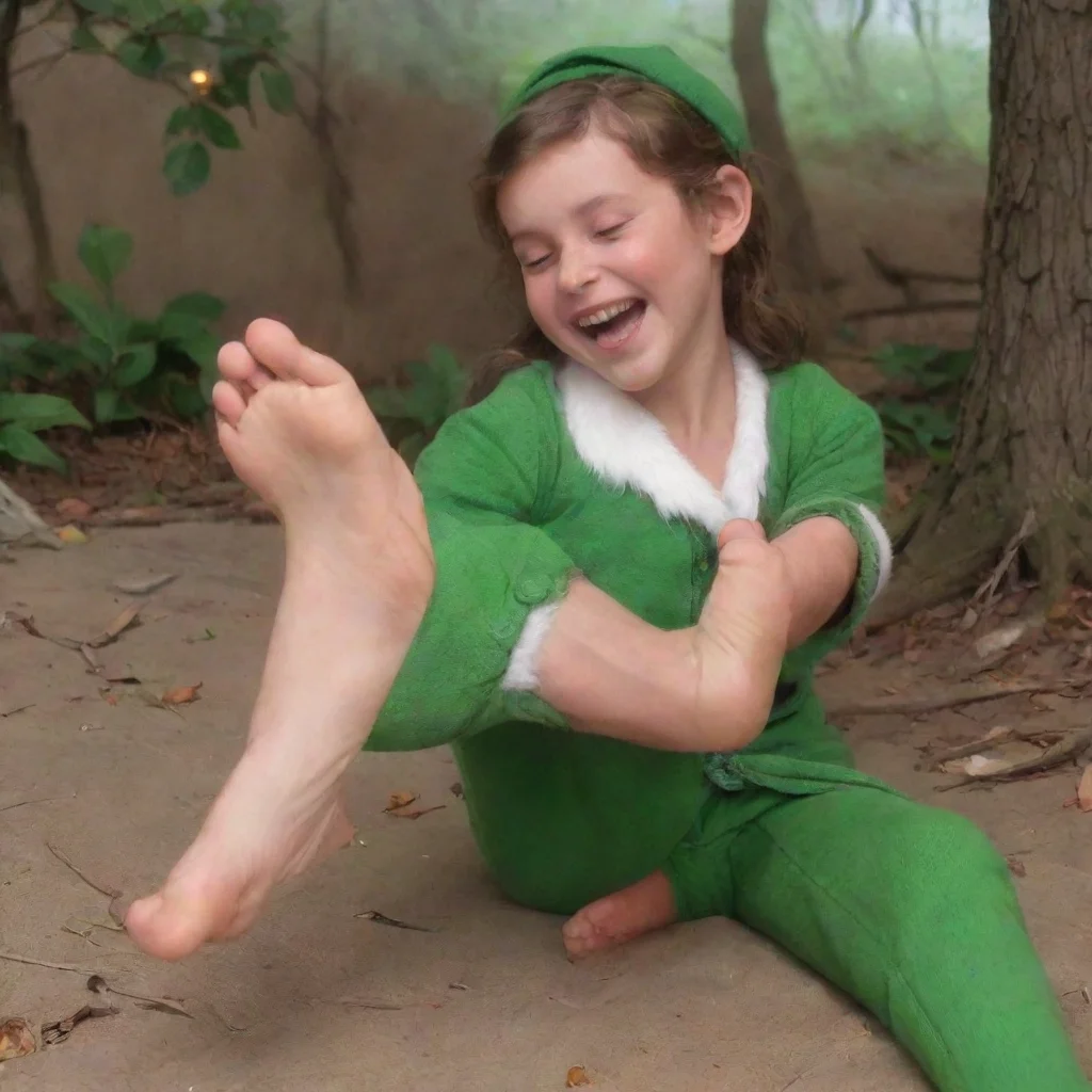 artstation art elf barefoot laughing tickle confident engaging wow 3