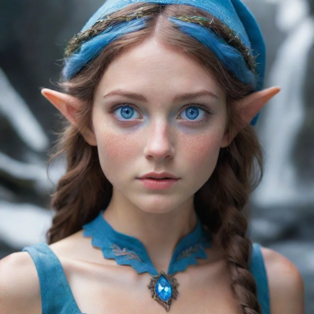 aiartstation art elf girl with blue eyes and drown hair confident engaging wow 3