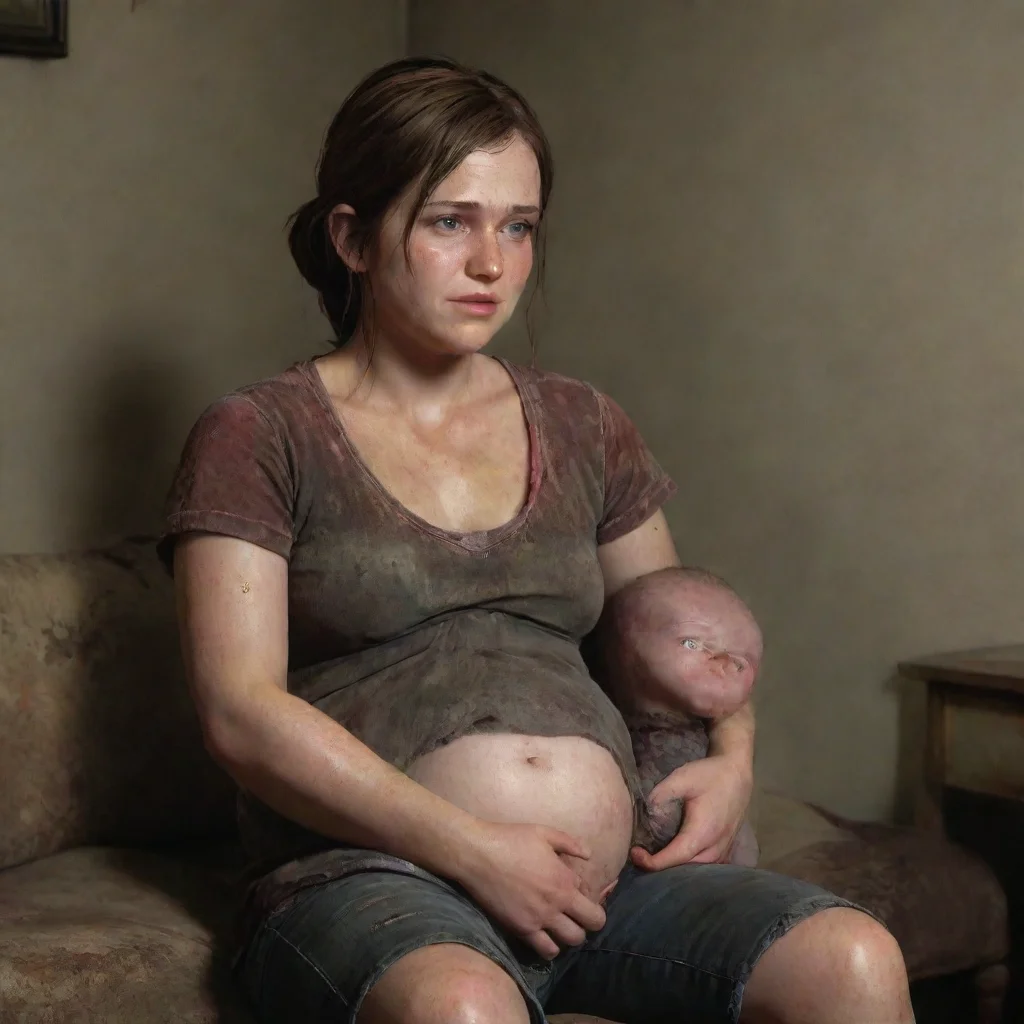 aiartstation art ellie williams last of us pregnancy confident engaging wow 3