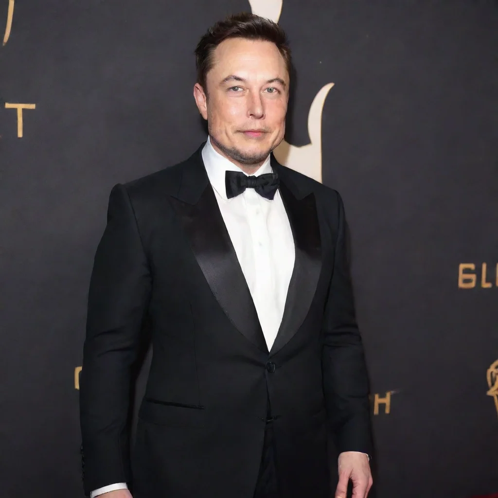 aiartstation art elon musk suit red carpet but also as a goat human and goat character elon confident engaging wow 3