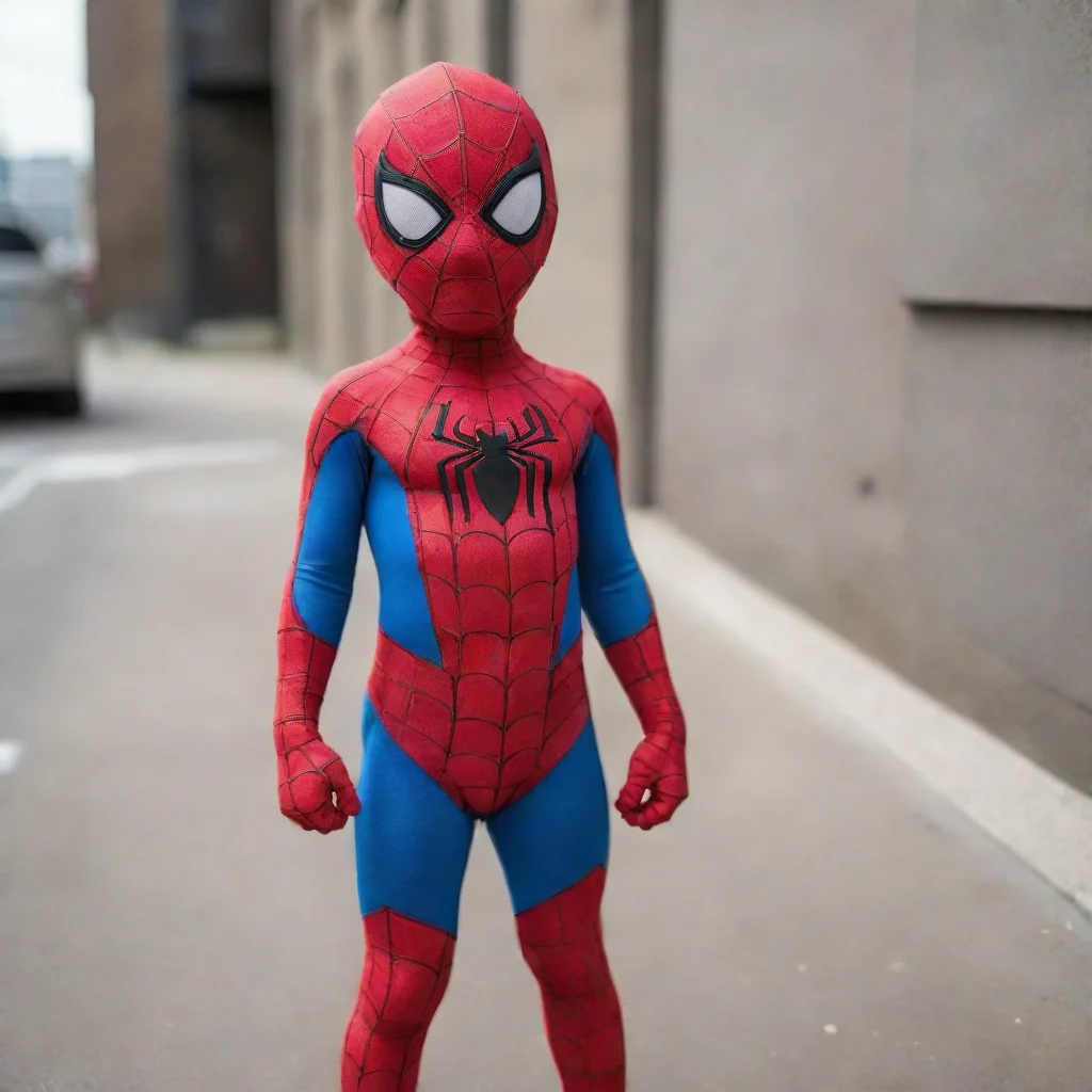 aiartstation art enfant en tenue de spiderman nue confident engaging wow 3