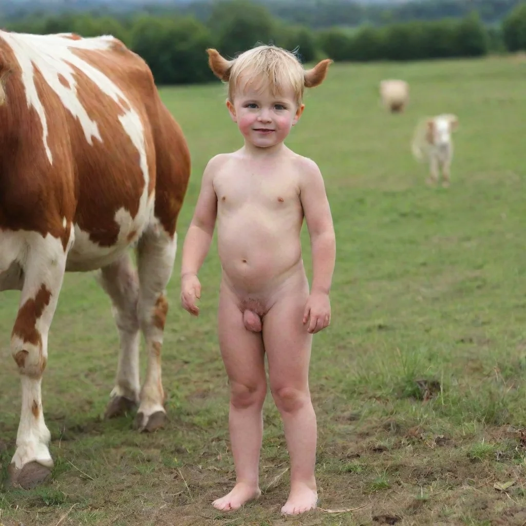 aiartstation art enfant nu vache confident engaging wow 3