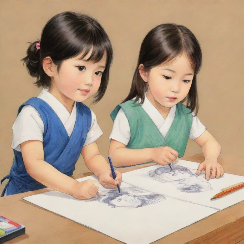 aiartstation art enfants dessin japonais  confident engaging wow 3