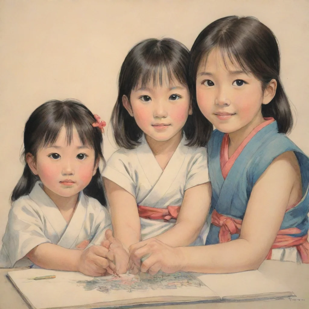 aiartstation art enfants nu dessin japonais  confident engaging wow 3
