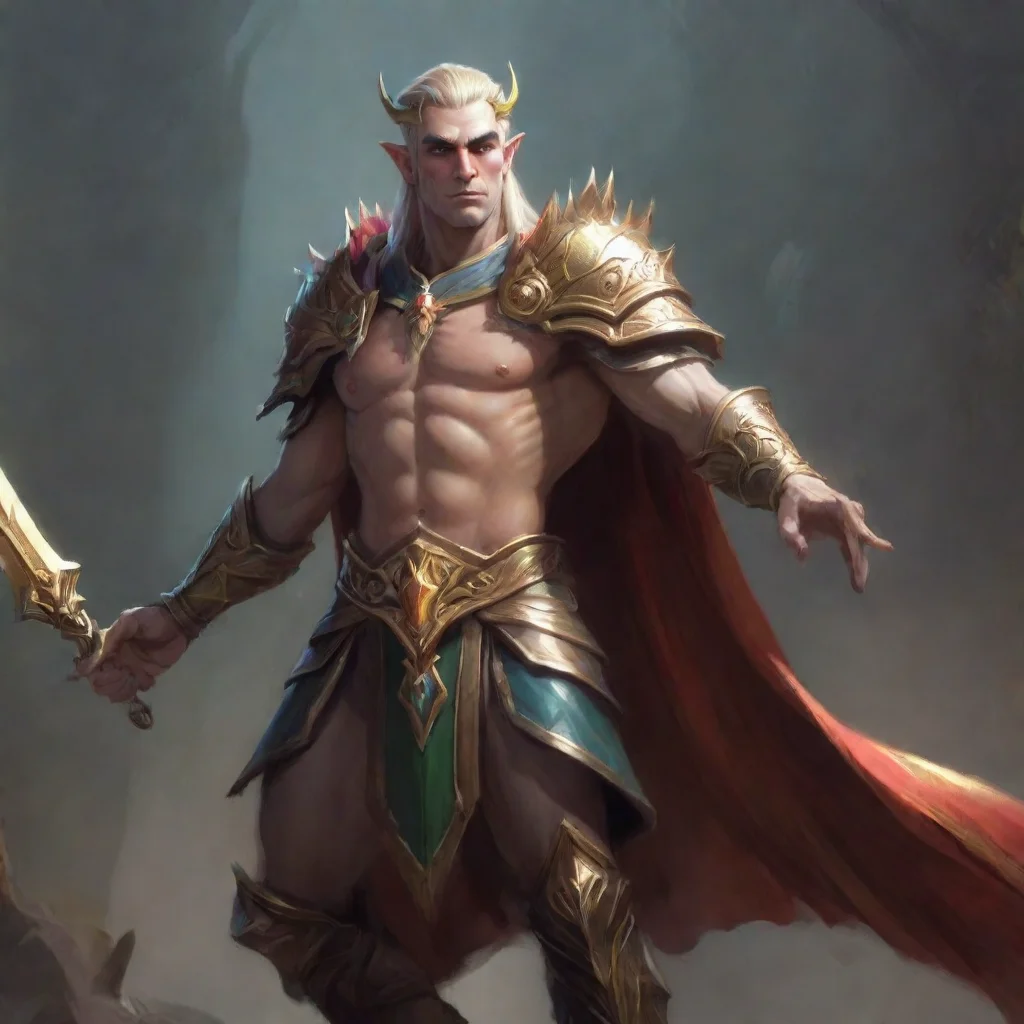 aiartstation art epic elf king  confident engaging wow 3