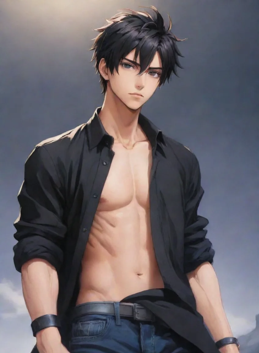 aiartstation art epic hd anime character good looking aesthetic wow artistic detailed hd cool guy confident engaging wow 3 portrait43