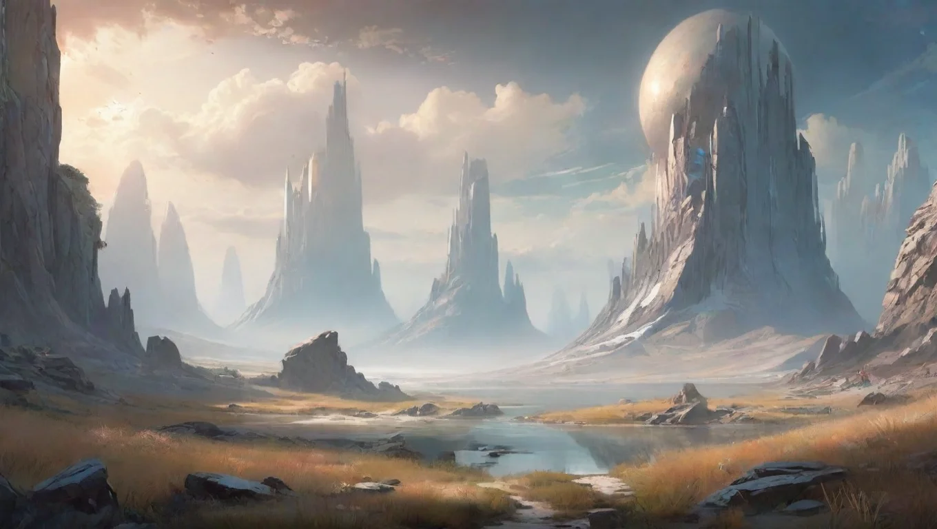 aiartstation art epic hd landscape art calming neutral tones futuristic fantasy art other worldly peaceful neutral calm colors trending artstation confident engaging wow 3 widescreen