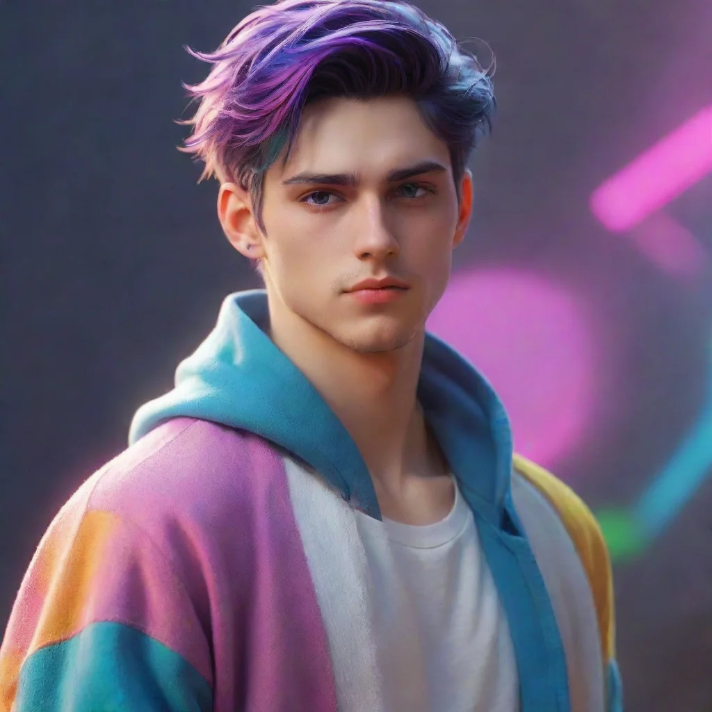 aiartstation art epic male character super chill cool gorgeous stunning pose realism profile pic colorful clear clarity details hd aesthetic best quality confident engaging wow 3