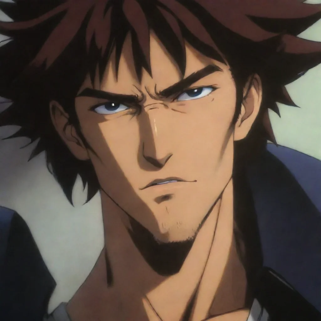 aiartstation art epic strong close up cowboy bebop thick hair man beautiful hd anime ghibli strong gritty environment best quality aesthetic hd confident engaging wow 3