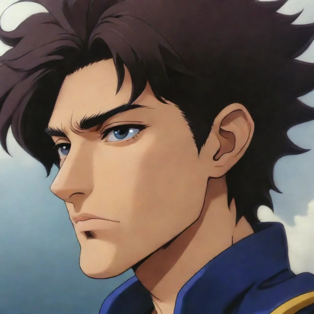 aiartstation art epic strong close up shaved sides of hair cowboy bebop thick hair man look left beautiful hd anime ghibli strong best quality aesthetic hd confident engaging wow 3