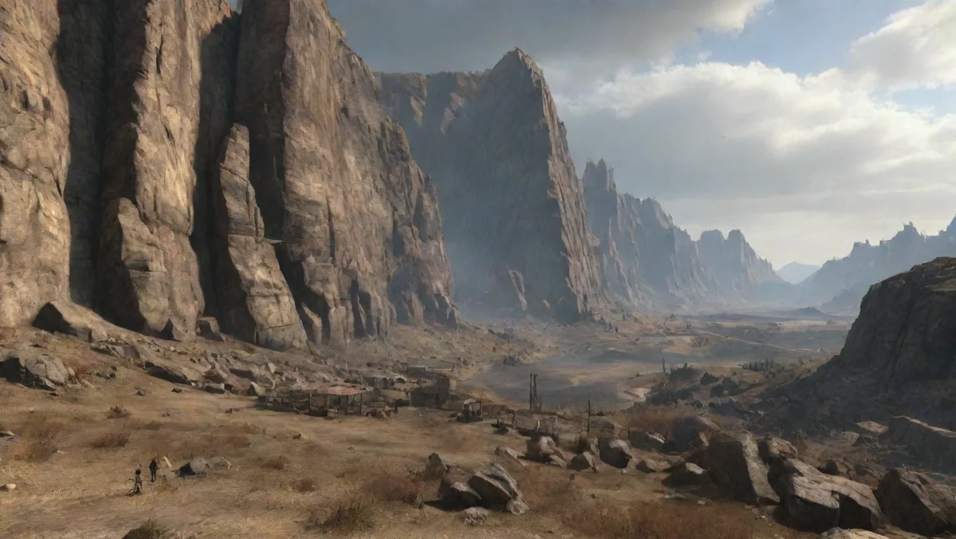 aiartstation art epic wasteland fallout game stunning dramatic cliffs confident engaging wow 3 widescreen