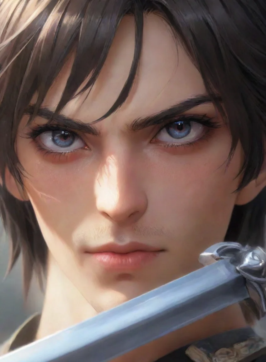 aiartstation art epid hd aesthetic swordsman eyes clear wonderful attractive confident engaging wow 3 portrait43