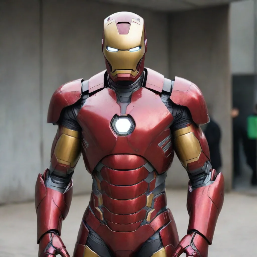 artstation art evil east asian man in a suit of iron man armor confident engaging wow 3