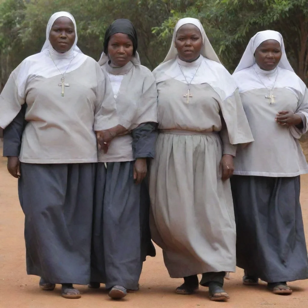 aiartstation art extremely obese african nuns confident engaging wow 3