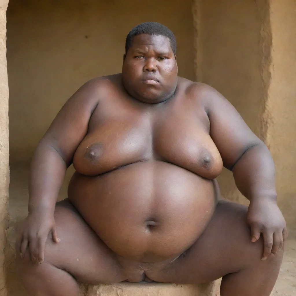 aiartstation art extremely obese african slave confident engaging wow 3