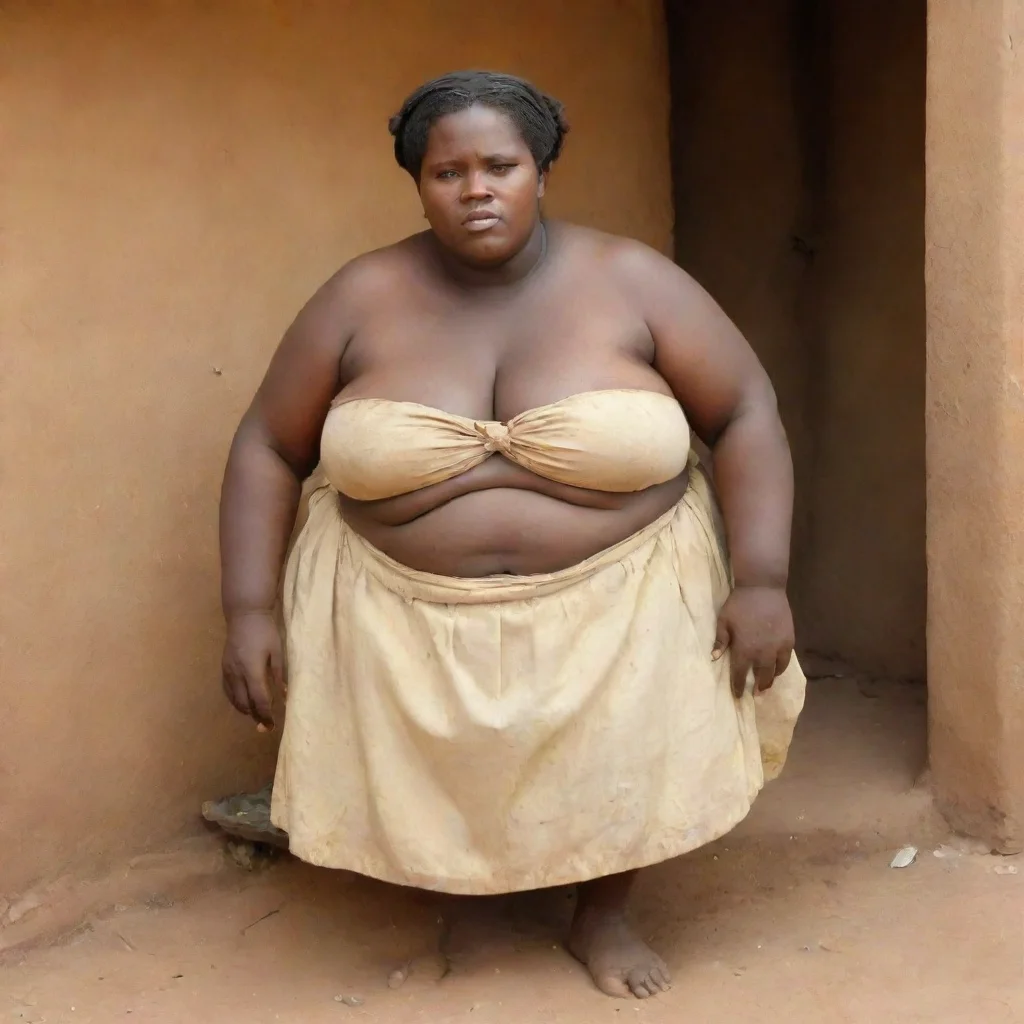 aiartstation art extremely obese african slave maid confident engaging wow 3