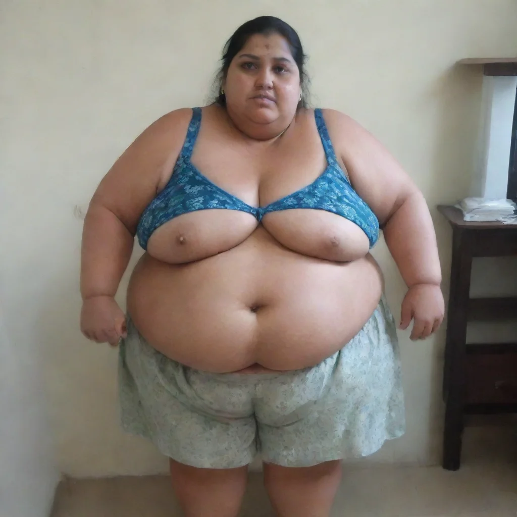 aiartstation art extremely obese aunty confident engaging wow 3