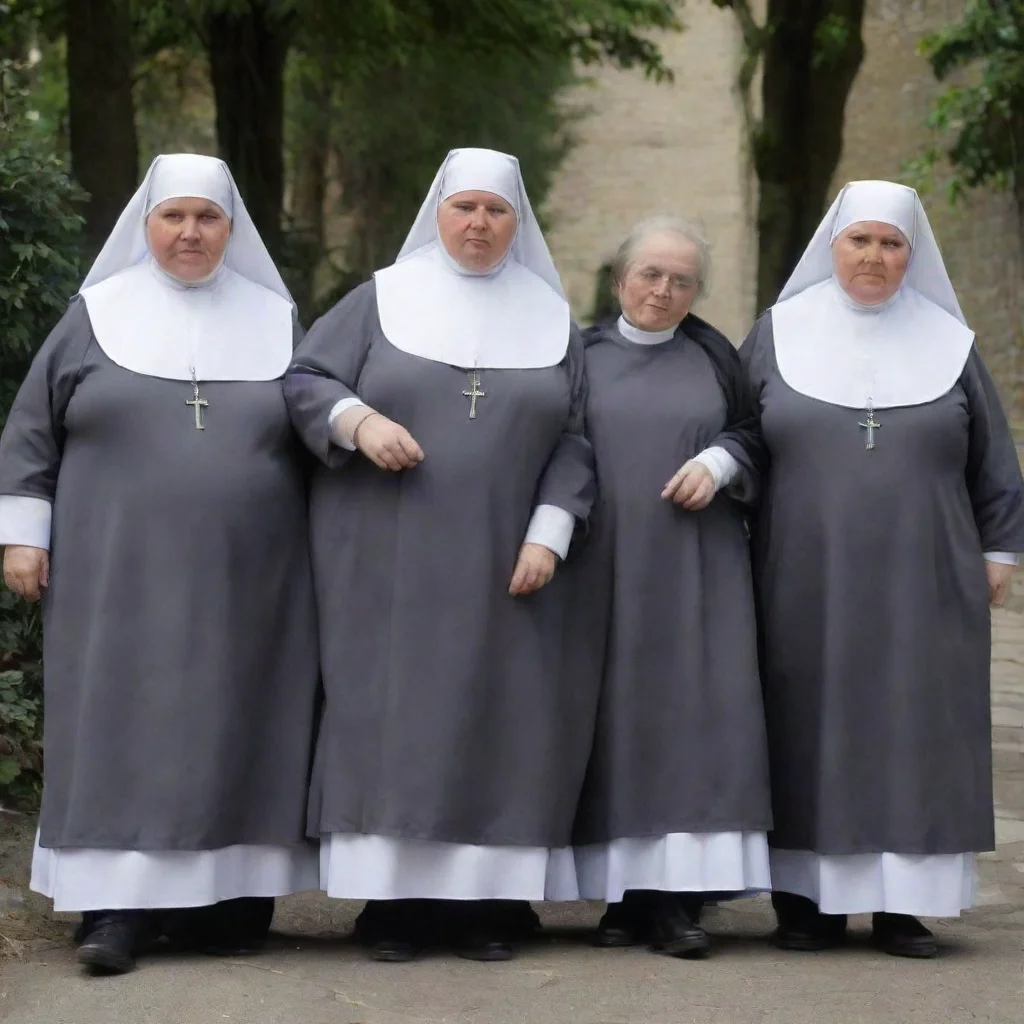 aiartstation art extremely obese nuns confident engaging wow 3
