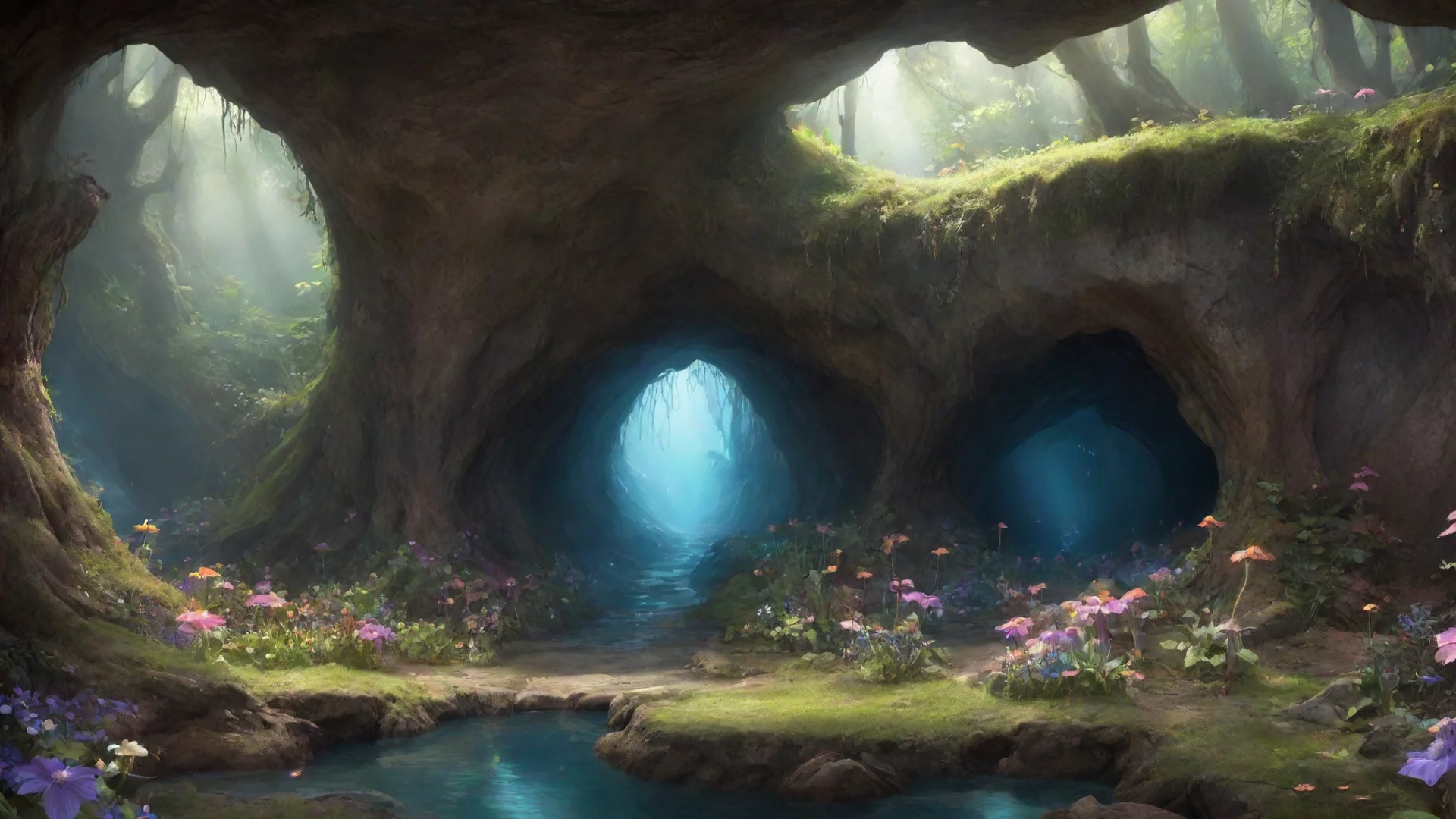 artstation art fairy cave confident engaging wow 3 wide