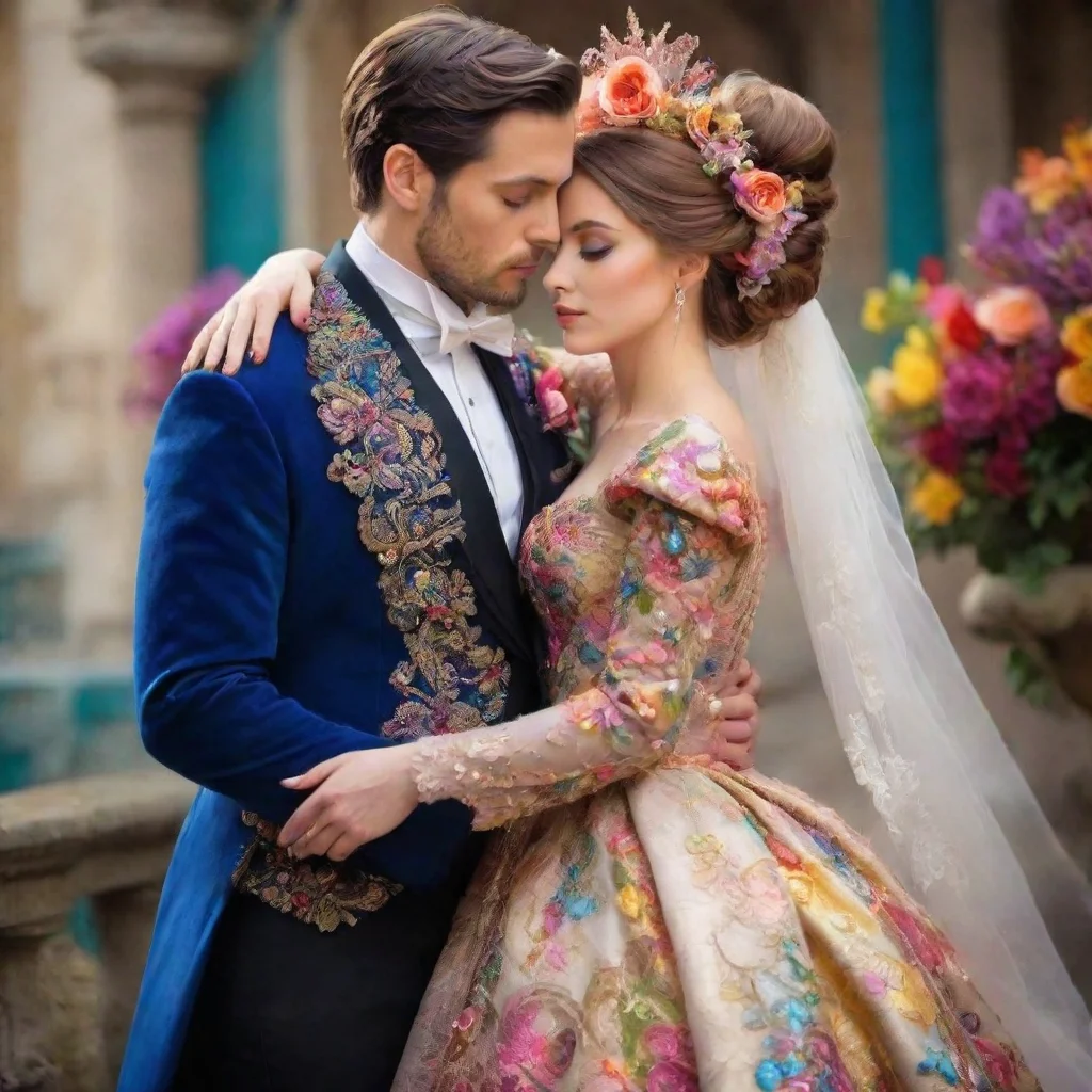 aiartstation art fancy aristocratic lovers embrace fantasy trending art love wedding colorful  amazing awesome portrait 2 confident engaging wow 3