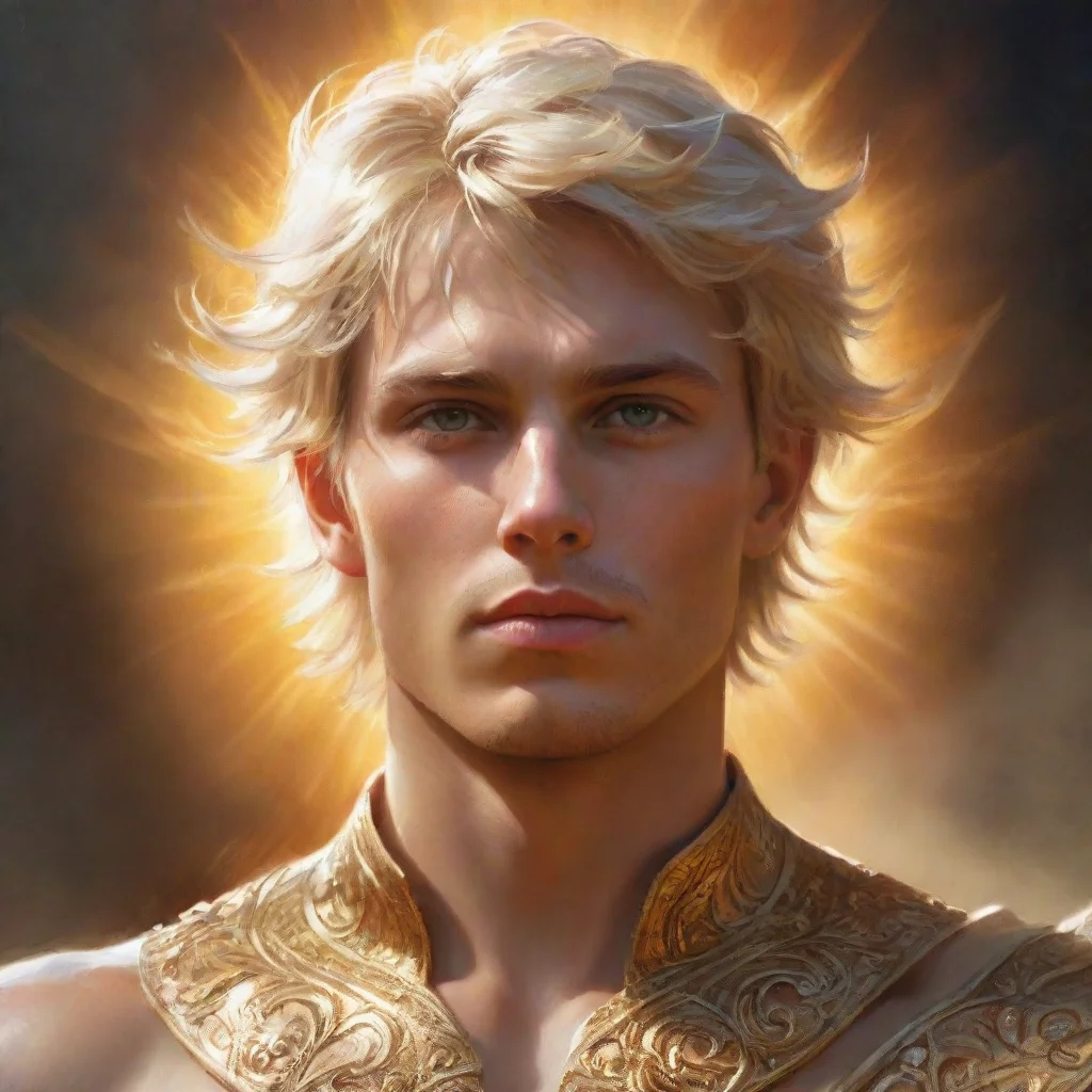 aiartstation art fantasy art blonde man short hair god sun king beauty grace amazing awesome portrait 2 confident engaging wow 3