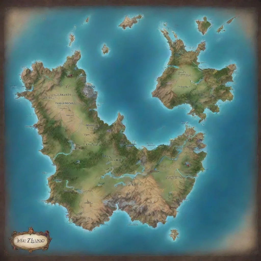 aiartstation art fantasy map of new zealand with made up places and towns with imaginary names confident engaging wow artstation art 3 confident engaging wow 3