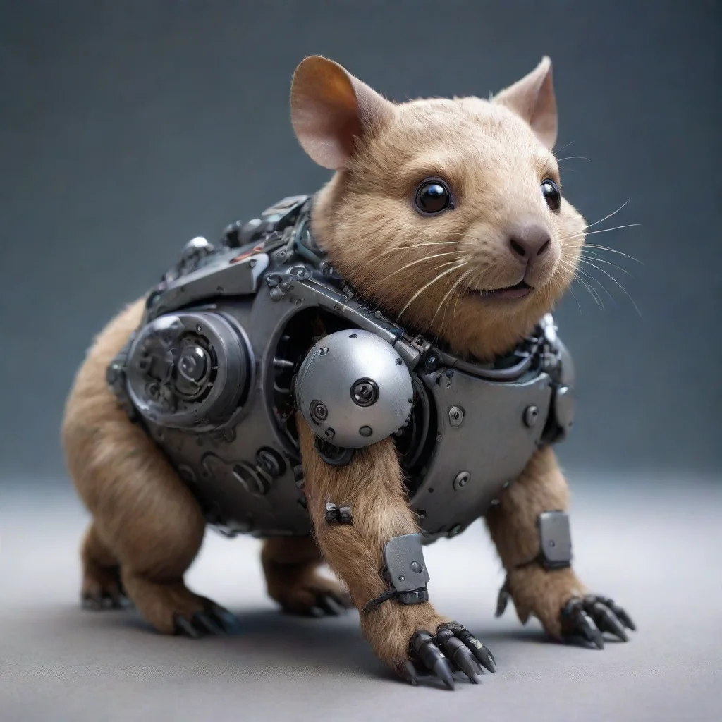 artstation art fantasy small robotic wombat confident engaging wow 3