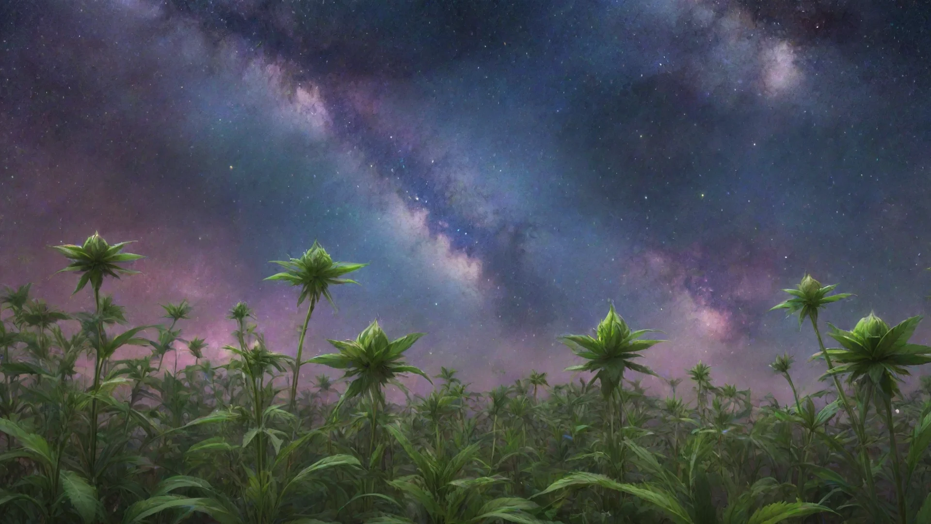 aiartstation art farm of weed in galaxy confident engaging wow 3 hdwidescreen