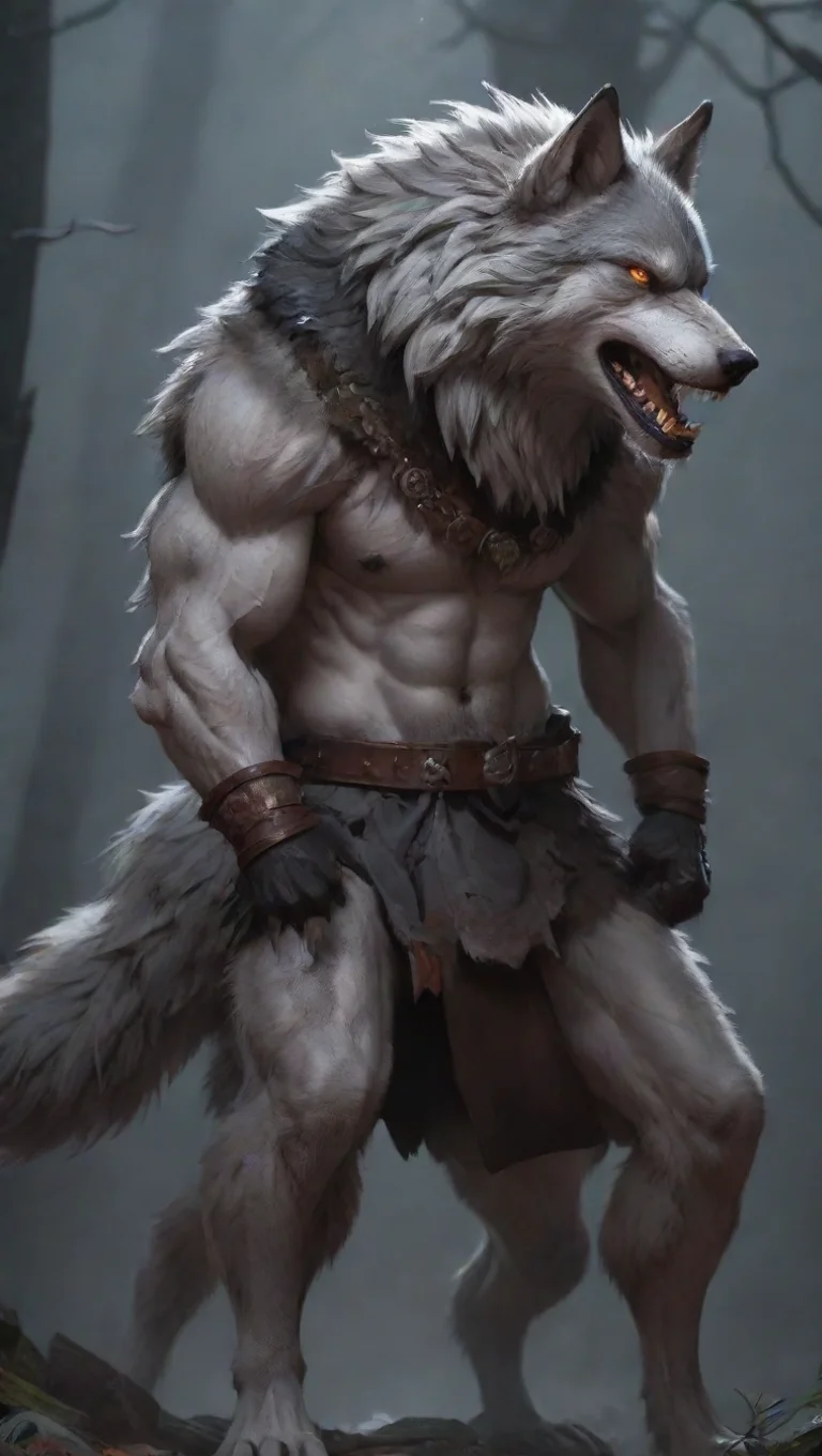 aiartstation art fearsome wearwolf detailed aesthetic hd epic artstation trending best quality confident engaging wow 3 tall