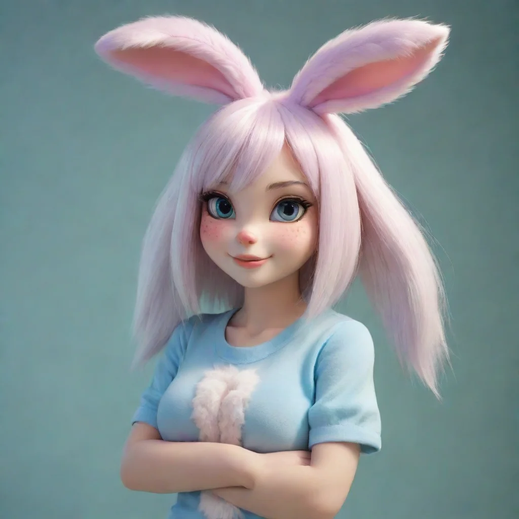 aiartstation art female anthropomorphic furry rabbit bimbo confident engaging wow 3