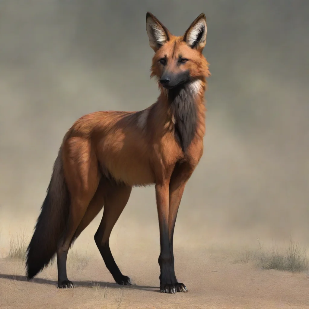 aiartstation art female anthropomorphic maned wolf  confident engaging wow 3