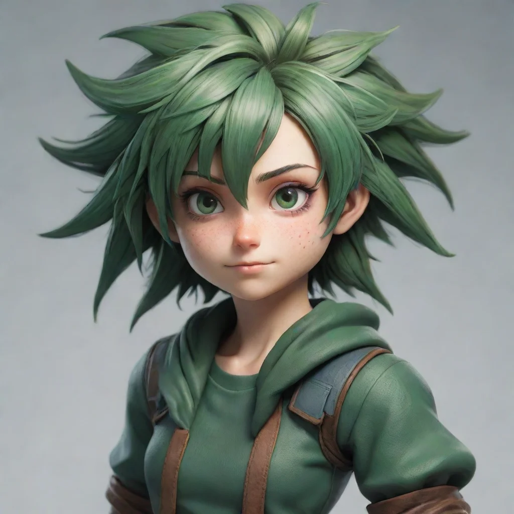 artstation art female deku detailed confident engaging wow 3