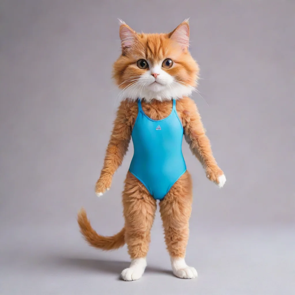 artstation art female furry cat with swimsuit  confident engaging wow 3