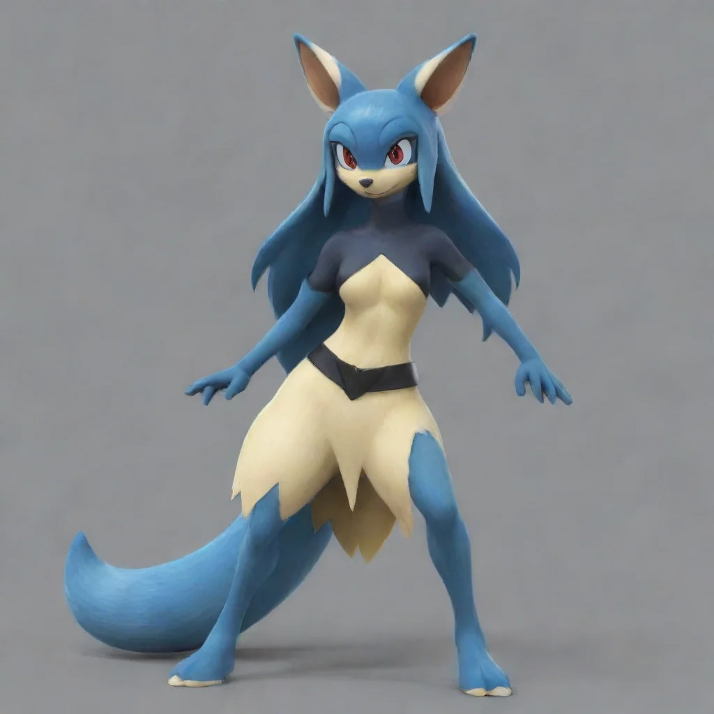 artstation art female lucario confident engaging wow 3