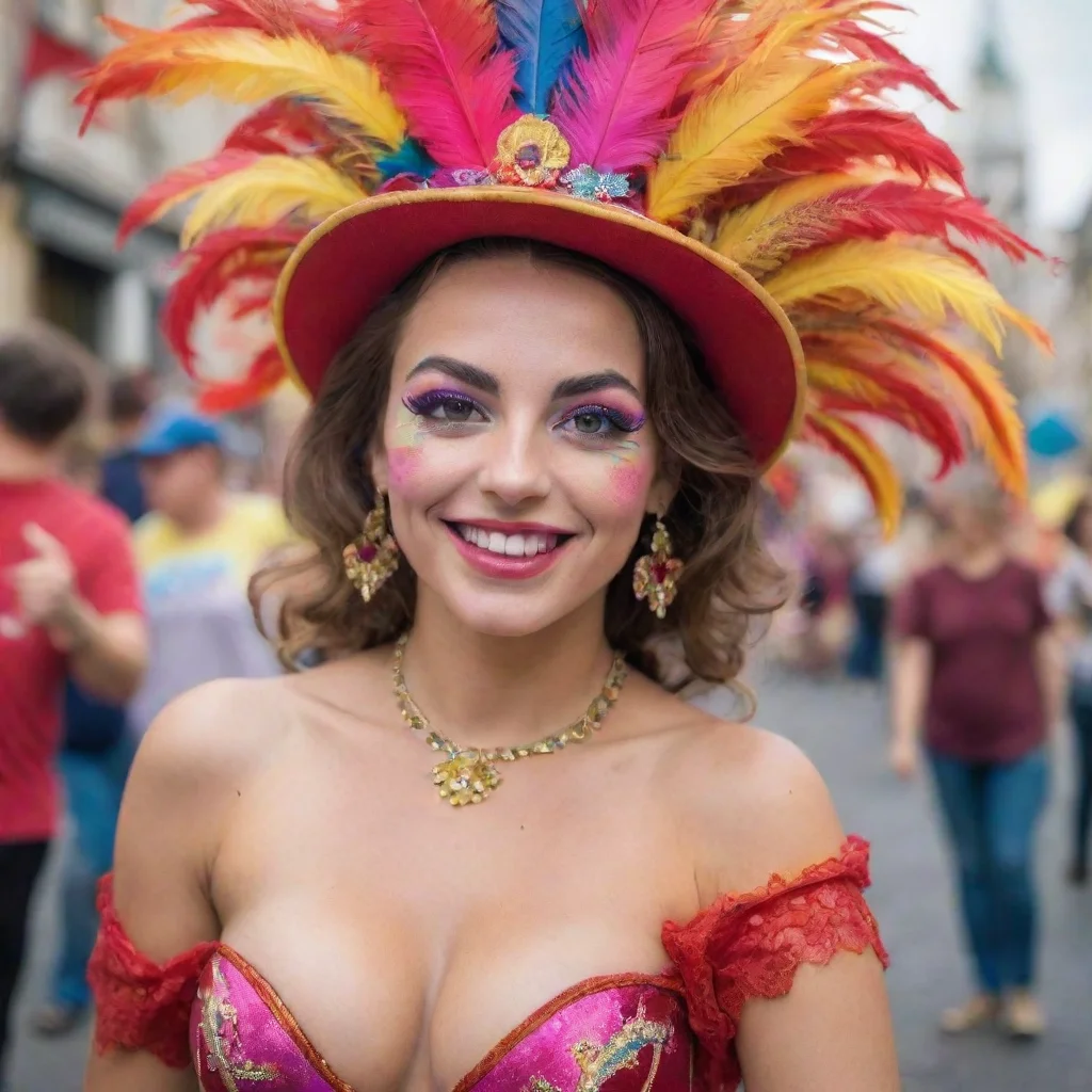aiartstation art femme dans un carnavale n confident engaging wow 3