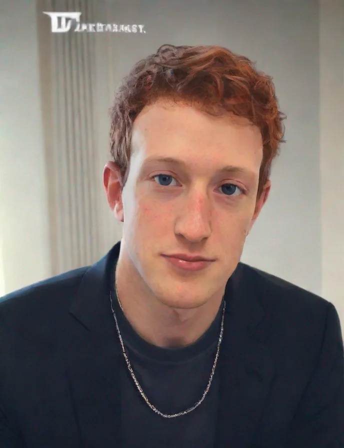 aiartstation art final fantasy character red hair in black suit black hd anime aesthetic mark zuckerberg  confident engaging wow 3