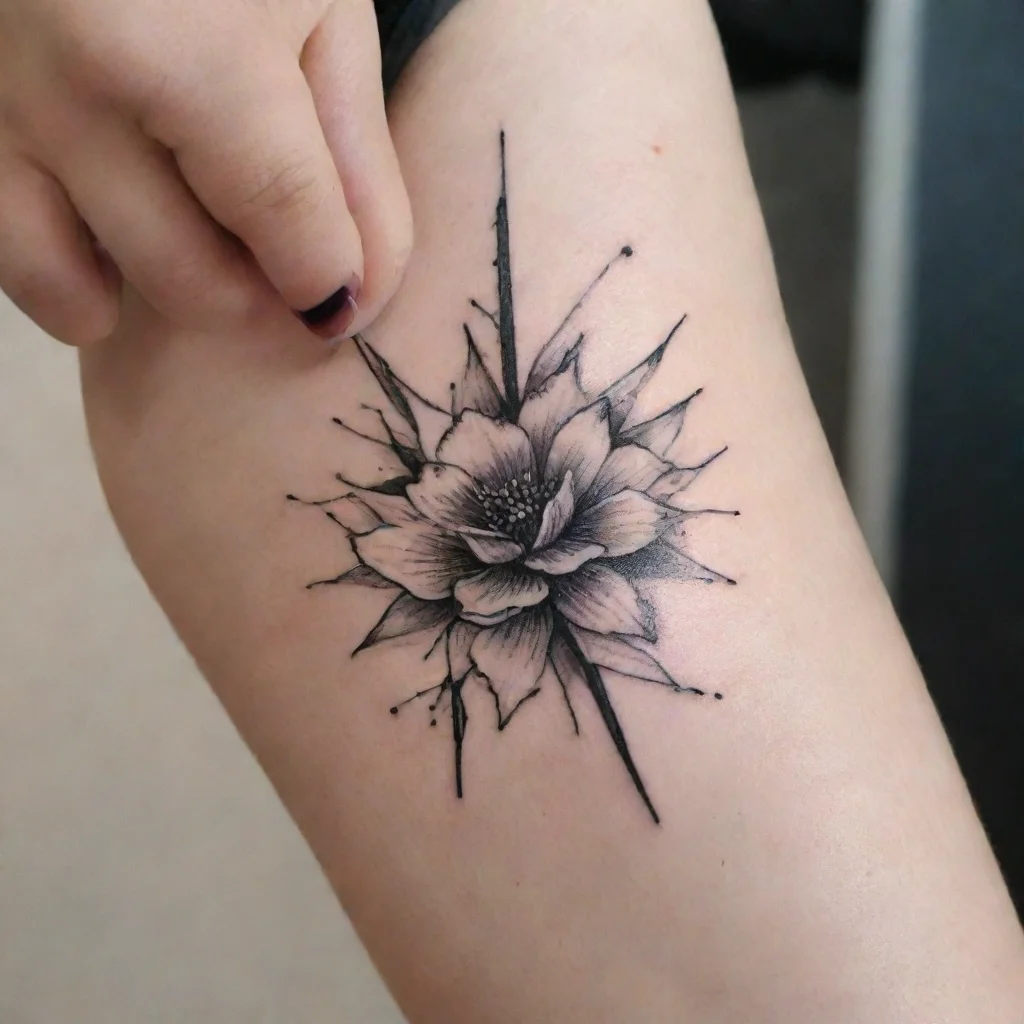 artstation art fine line black and white tattoo confident engaging wow 3