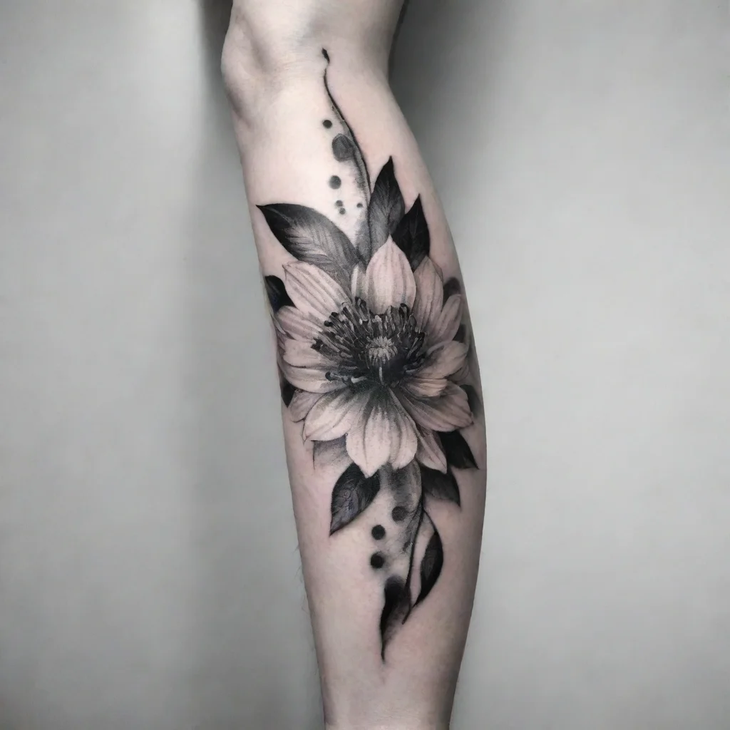 aiartstation art fine line black and white tattoo dramatic confident engaging wow 3