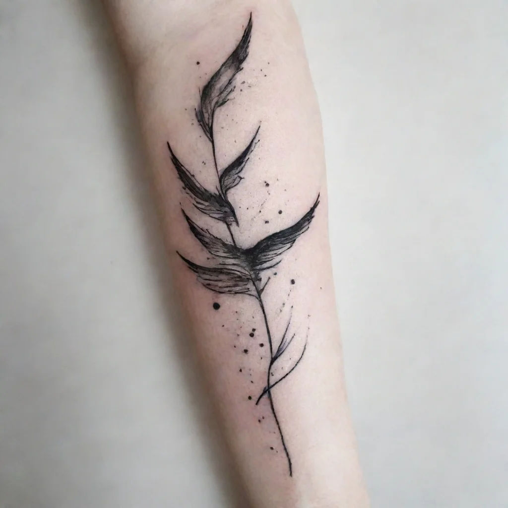 aiartstation art fine line black and white tattoo poetry confident engaging wow 3