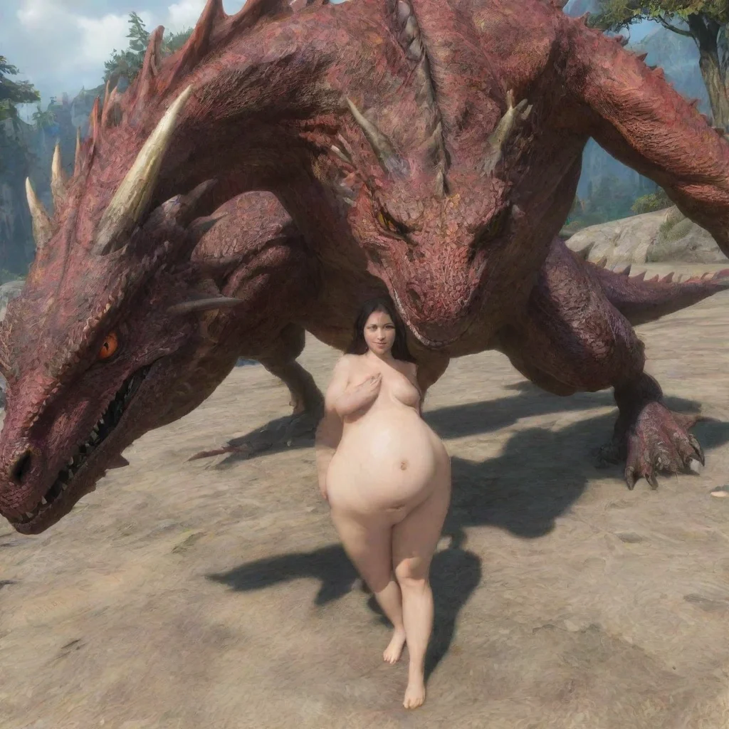 aiartstation art first person dragon pregnant confident engaging wow 3